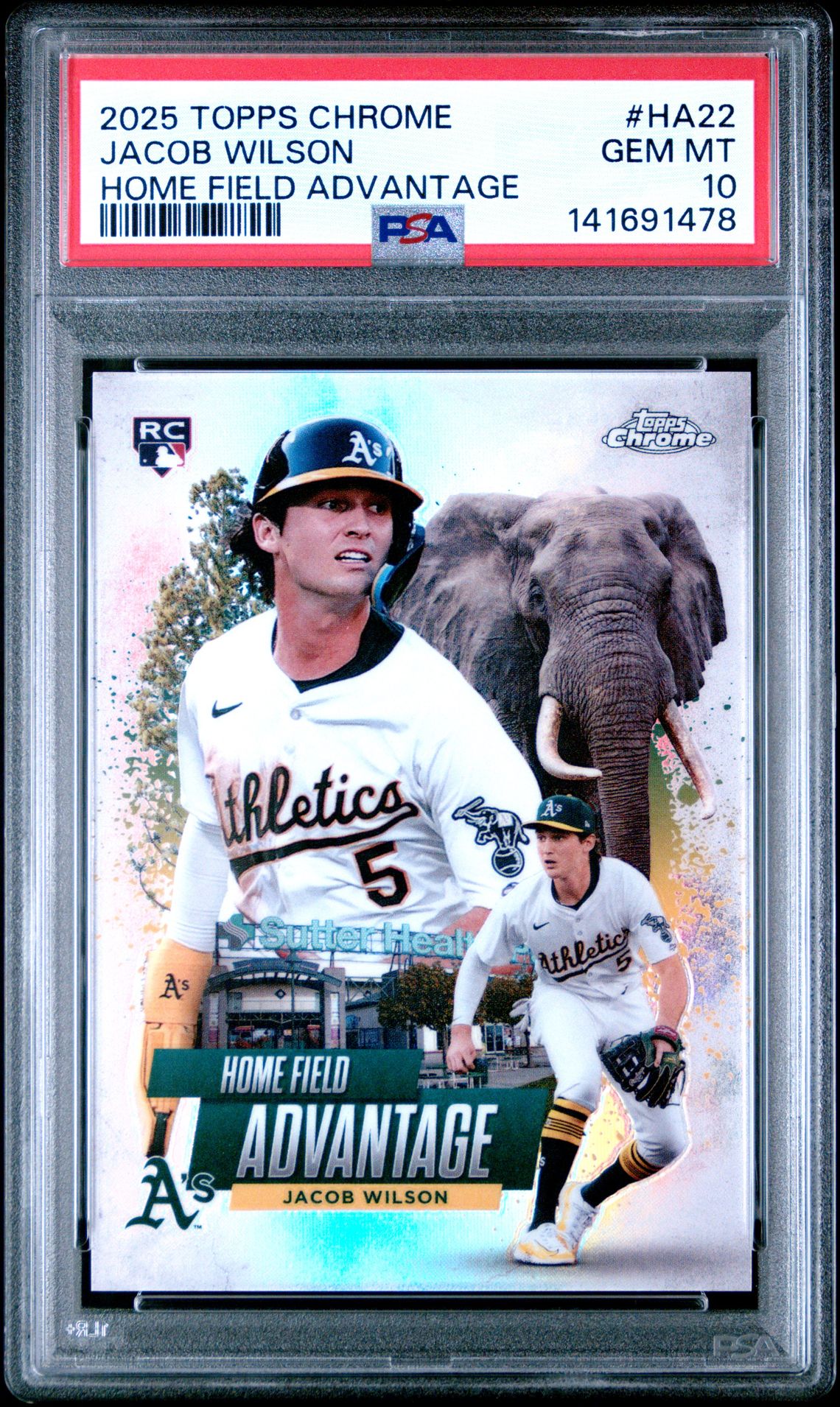 2025 Topps Chrome Home Field Advantage Jacob Wilson #Ha22 Gem Mt 10 front