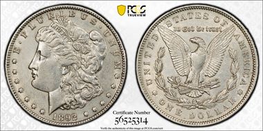 1892 $1 XF45