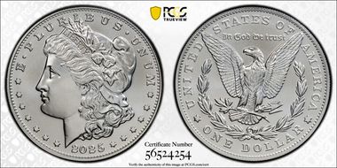 2025 $1 Morgan Dollar MS70