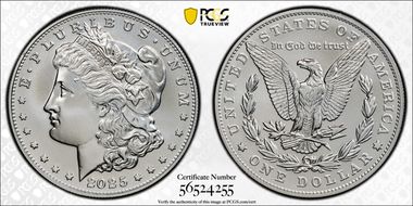 2025 $1 Morgan Dollar MS70