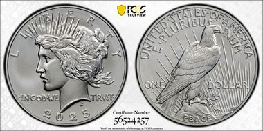 2025 $1 Peace Dollar MS69