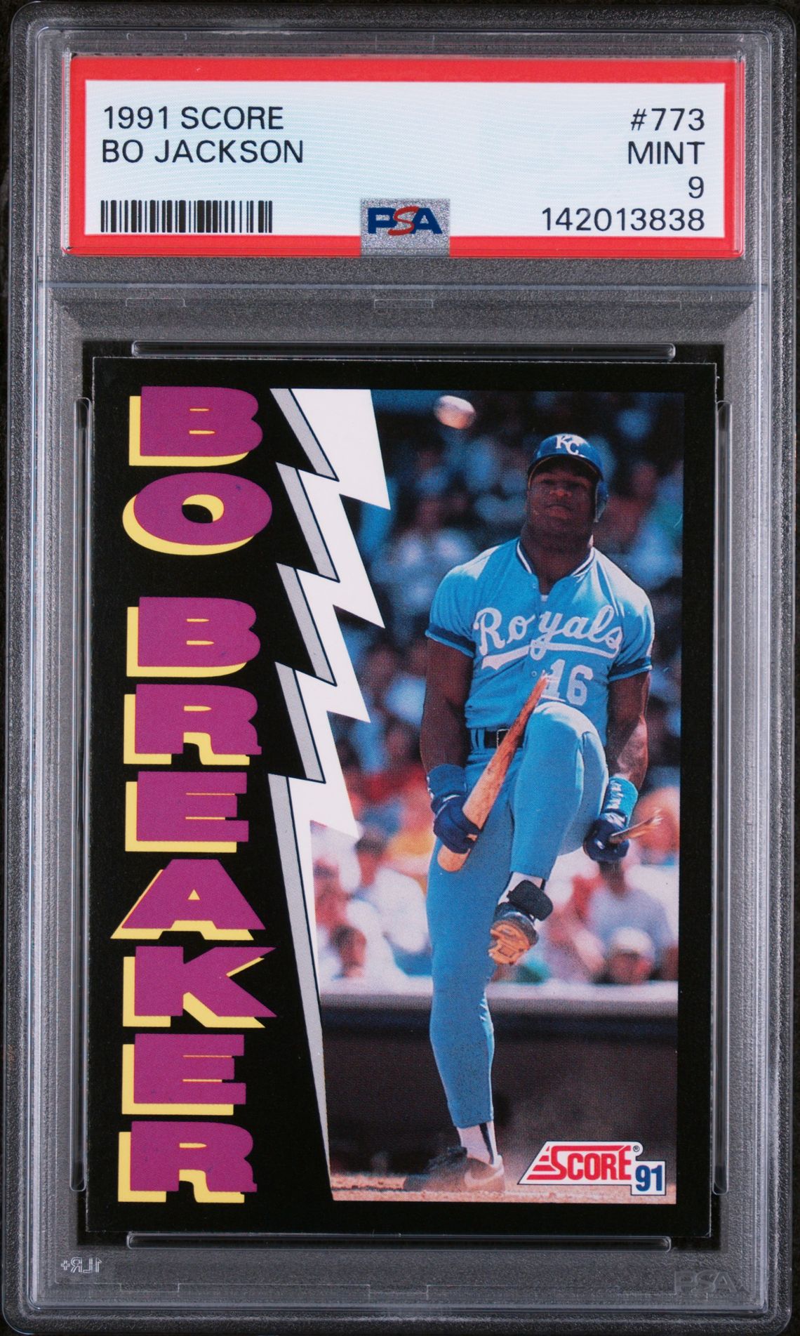 1991 Score SCORE #773 Bo Jackson front