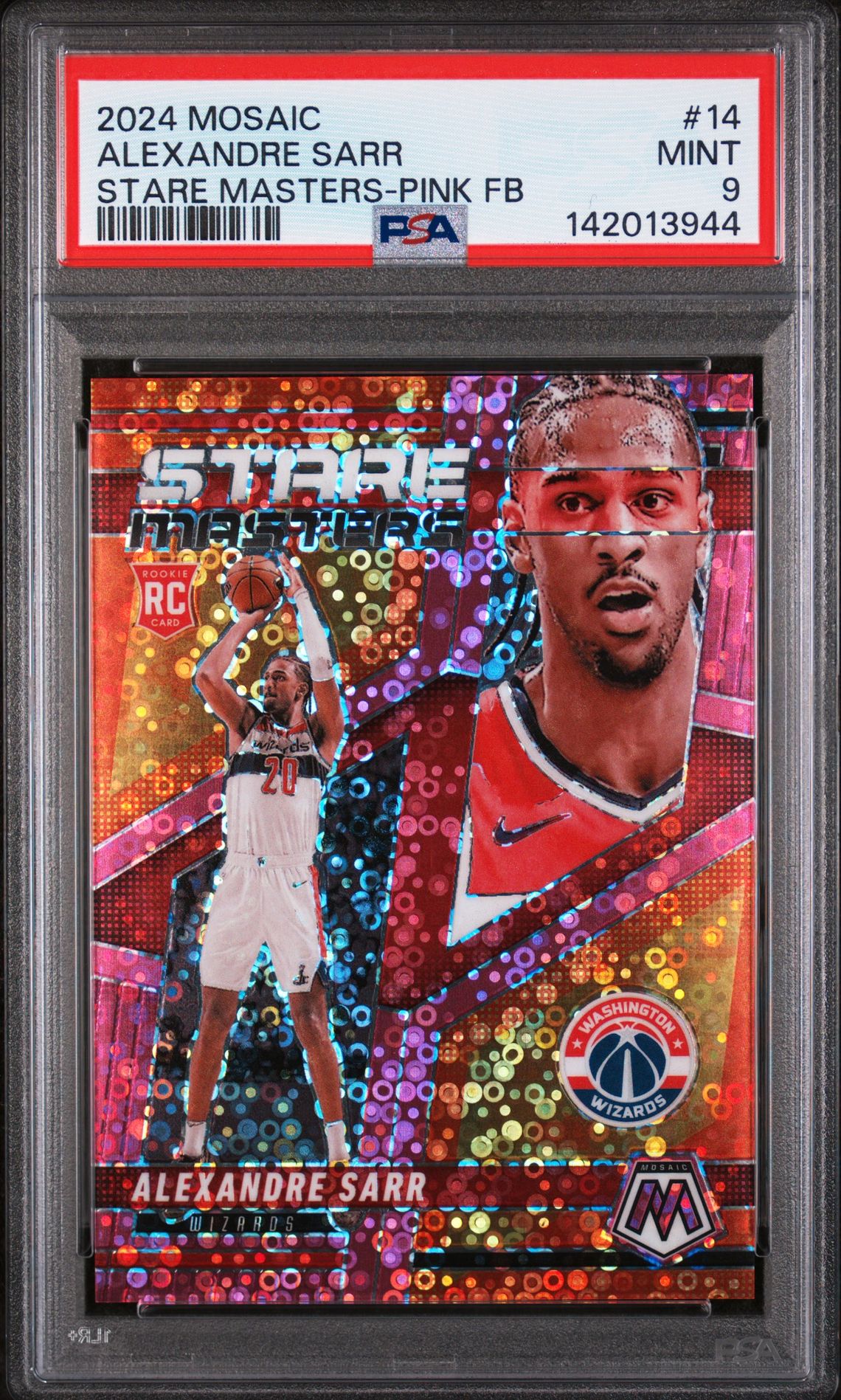 2024 Panini PANINI MOSAIC STARE MASTERS PINK FB #14 Alexandre Sarr front