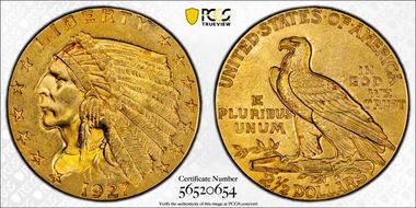 1927 $2.50 MS62