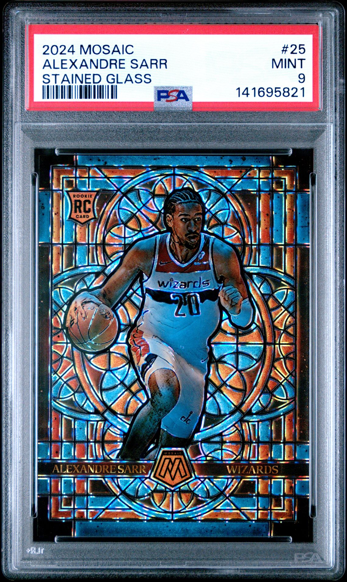 2024 Panini Mosaic Stained Glass Alexandre Sarr #25 Mint 9 front