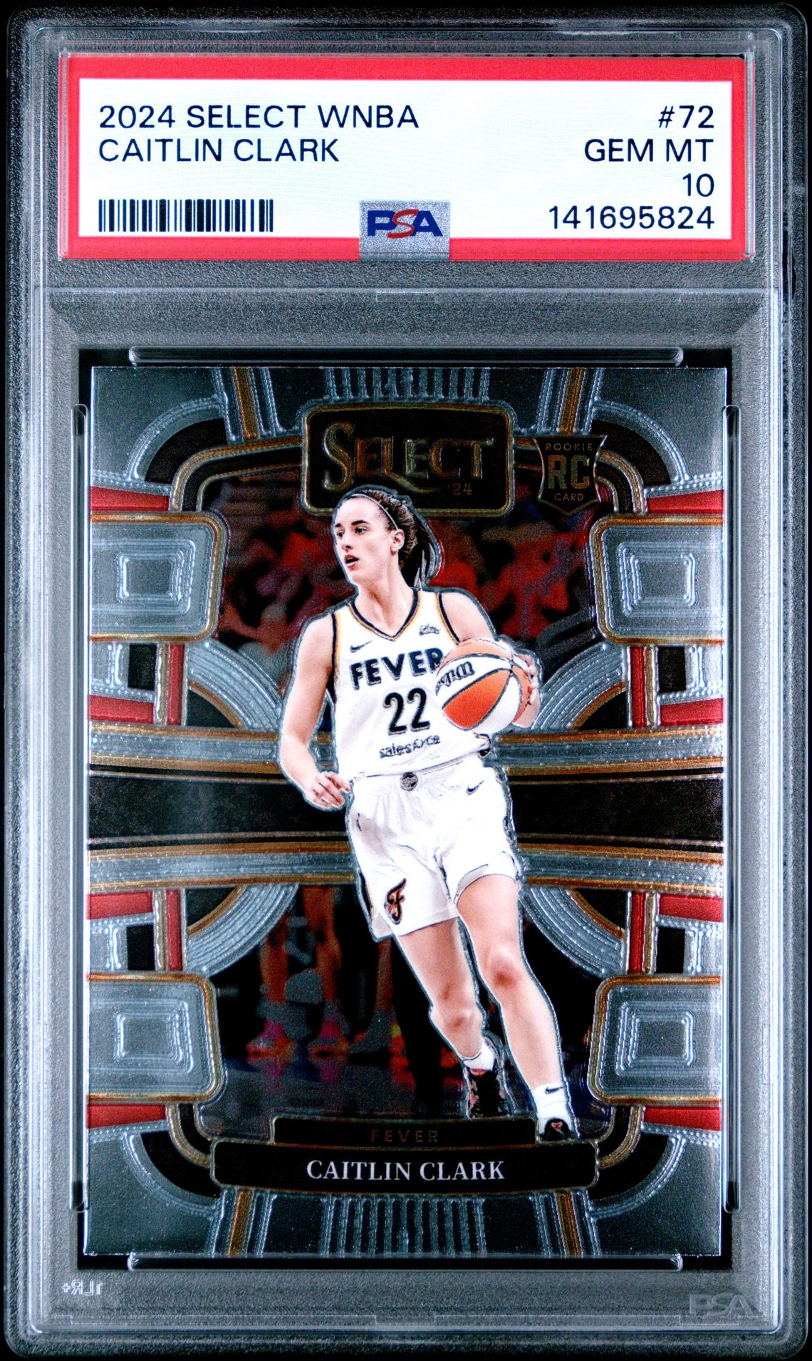 2024 Panini Select Wnba Caitlin Clark #72 Gem Mt 10 front