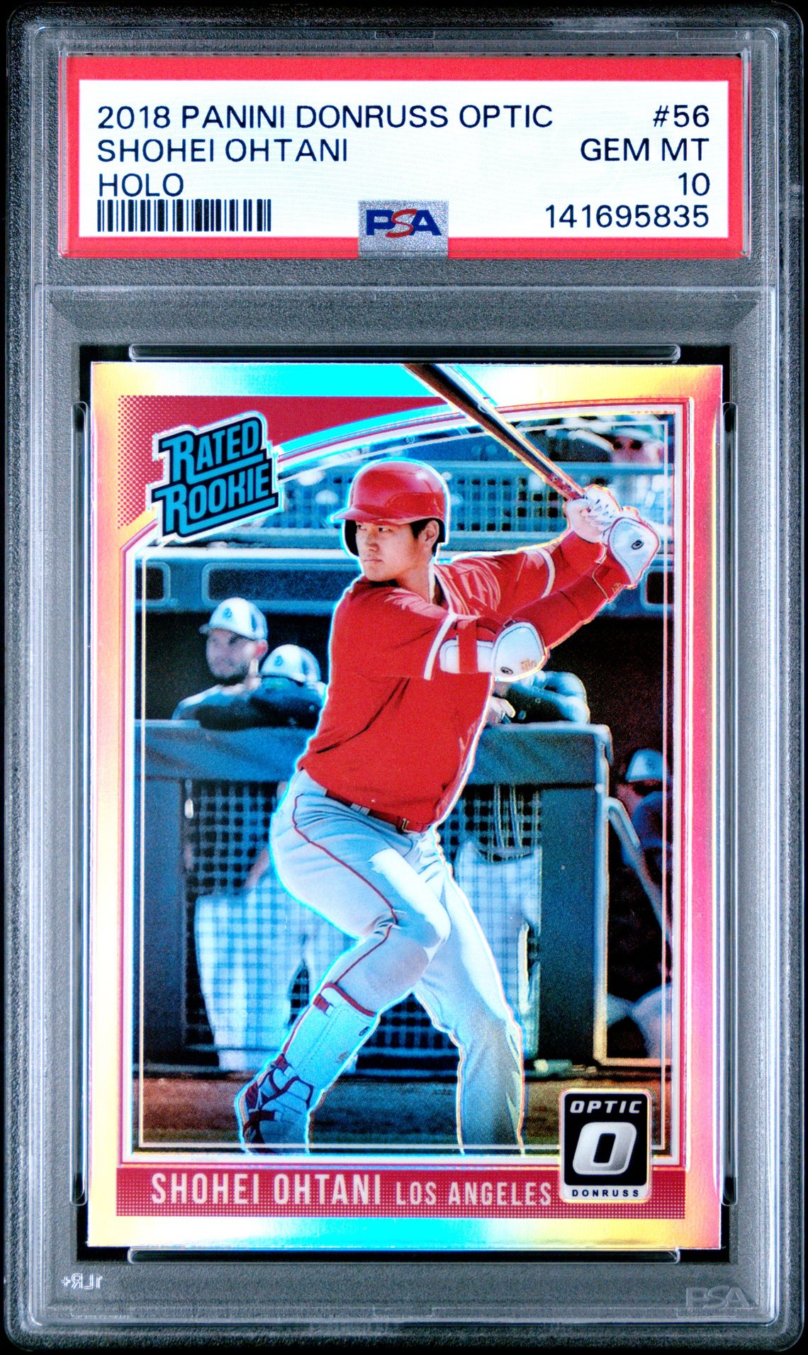 2018 Panini Donruss Optic Shohei Ohtani #56 (Holo) Gem Mt 10 front