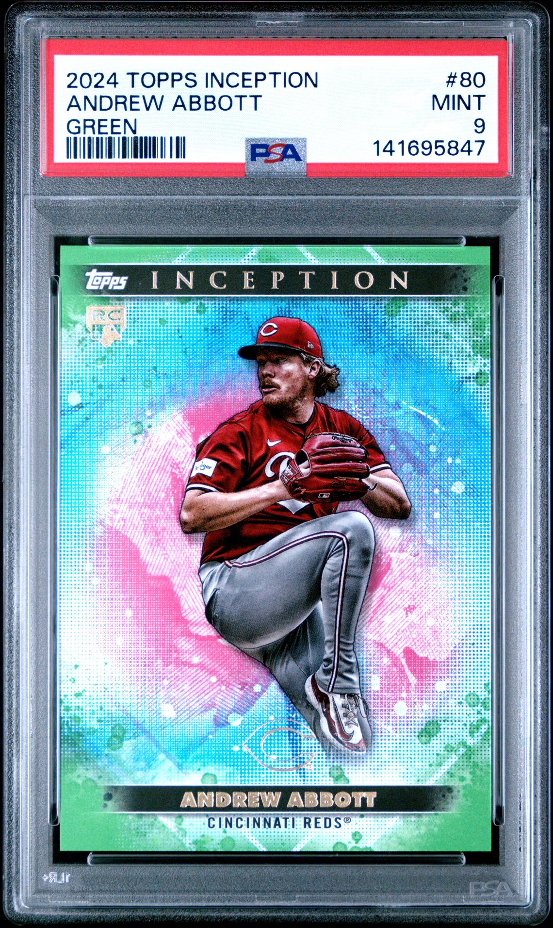 2024 Topps Inception Andrew Abbott #80 (Green) Mint 9 front