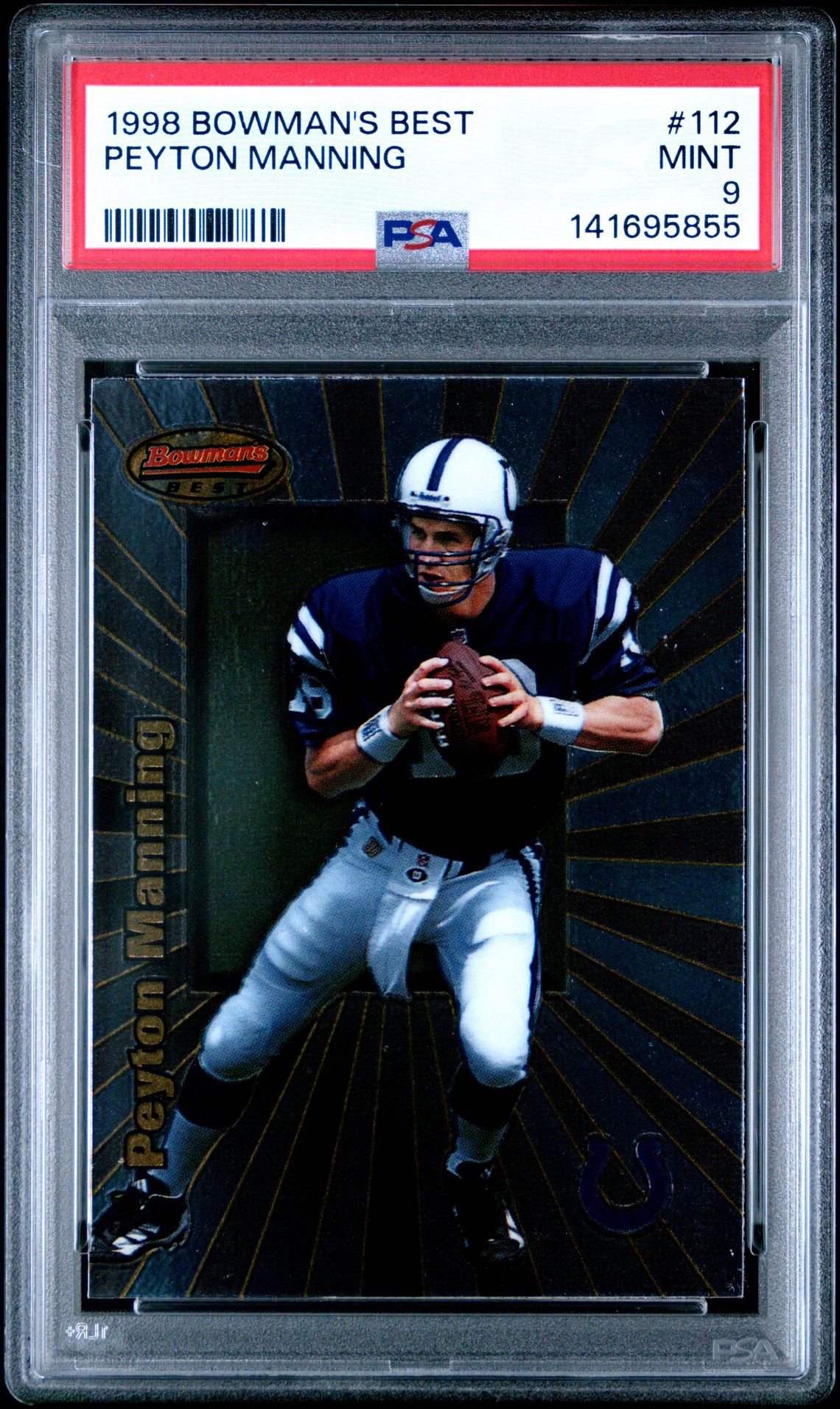 1998 Bowman's Best Peyton Manning #112 Mint 9 front