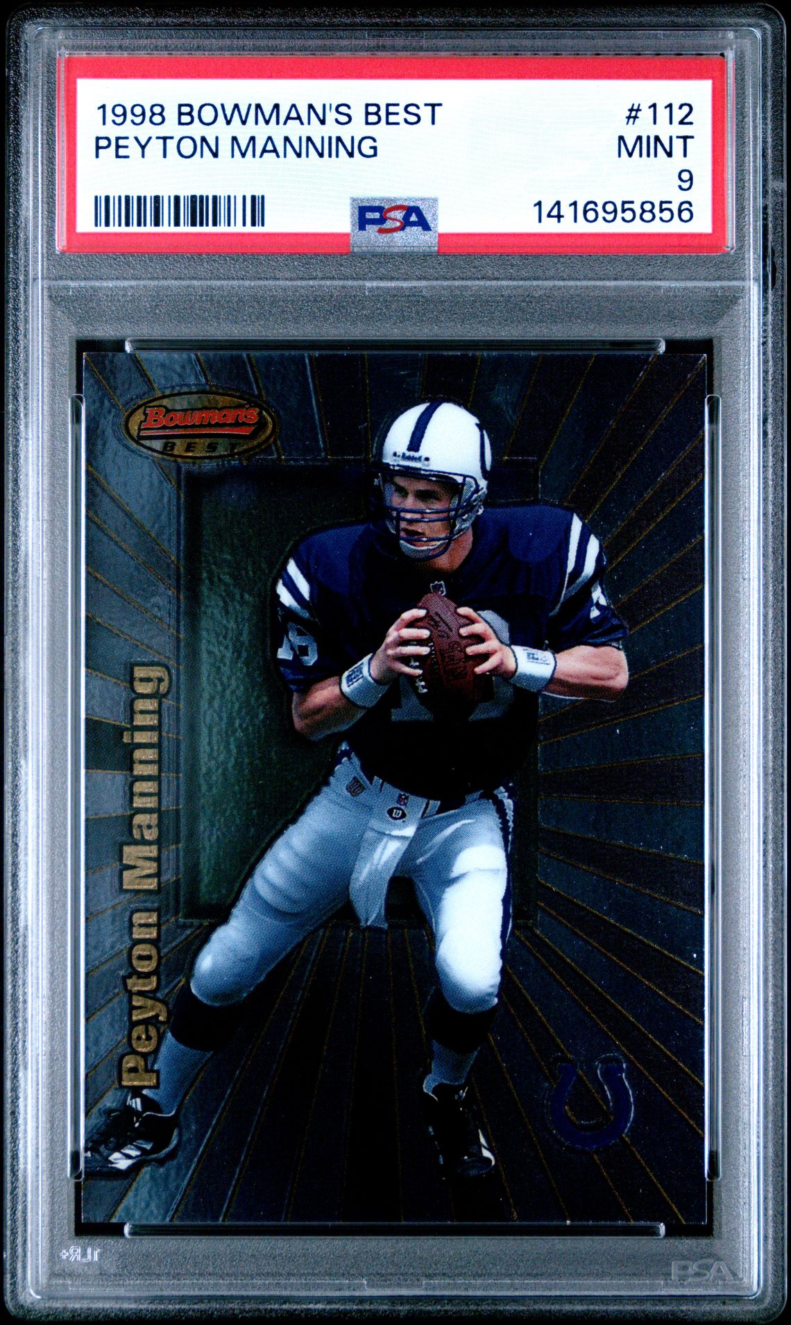 1998 Bowman's Best Peyton Manning #112 Mint 9 front