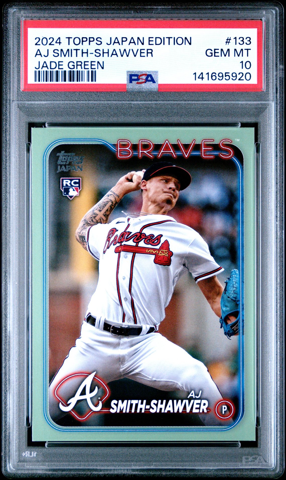 2024 Topps Baseball Japan Edition Aj Smith-Shawver #133 (Jade Green) Gem Mt 10 front