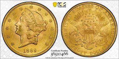 1889 $20 MS63
