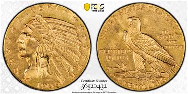 1909-D $5 MS64