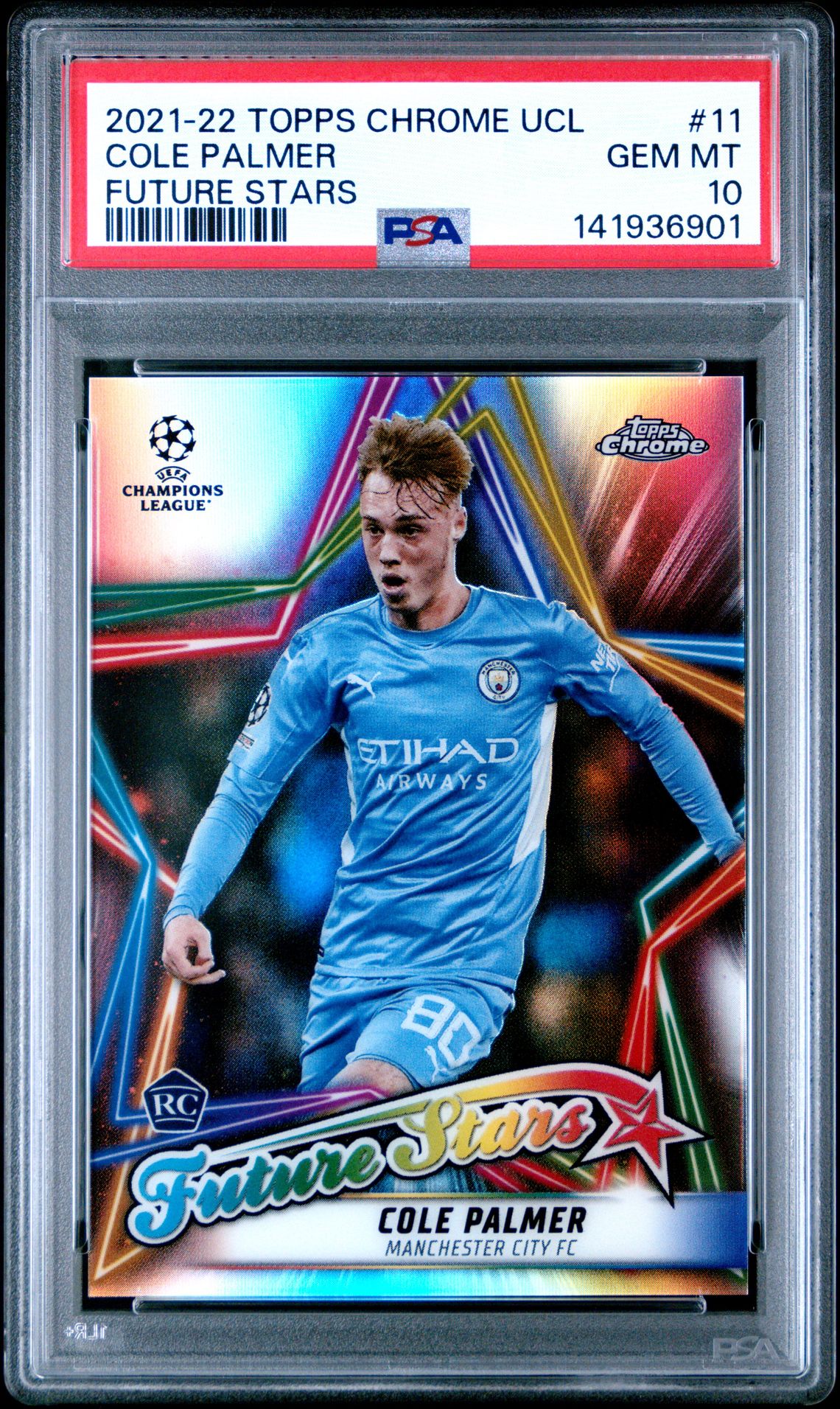 2021 Topps Chrome TOPPS CHROME UEFA CHAMPIONS LEAGUE FUTURE STARS #11 Cole Palmer front