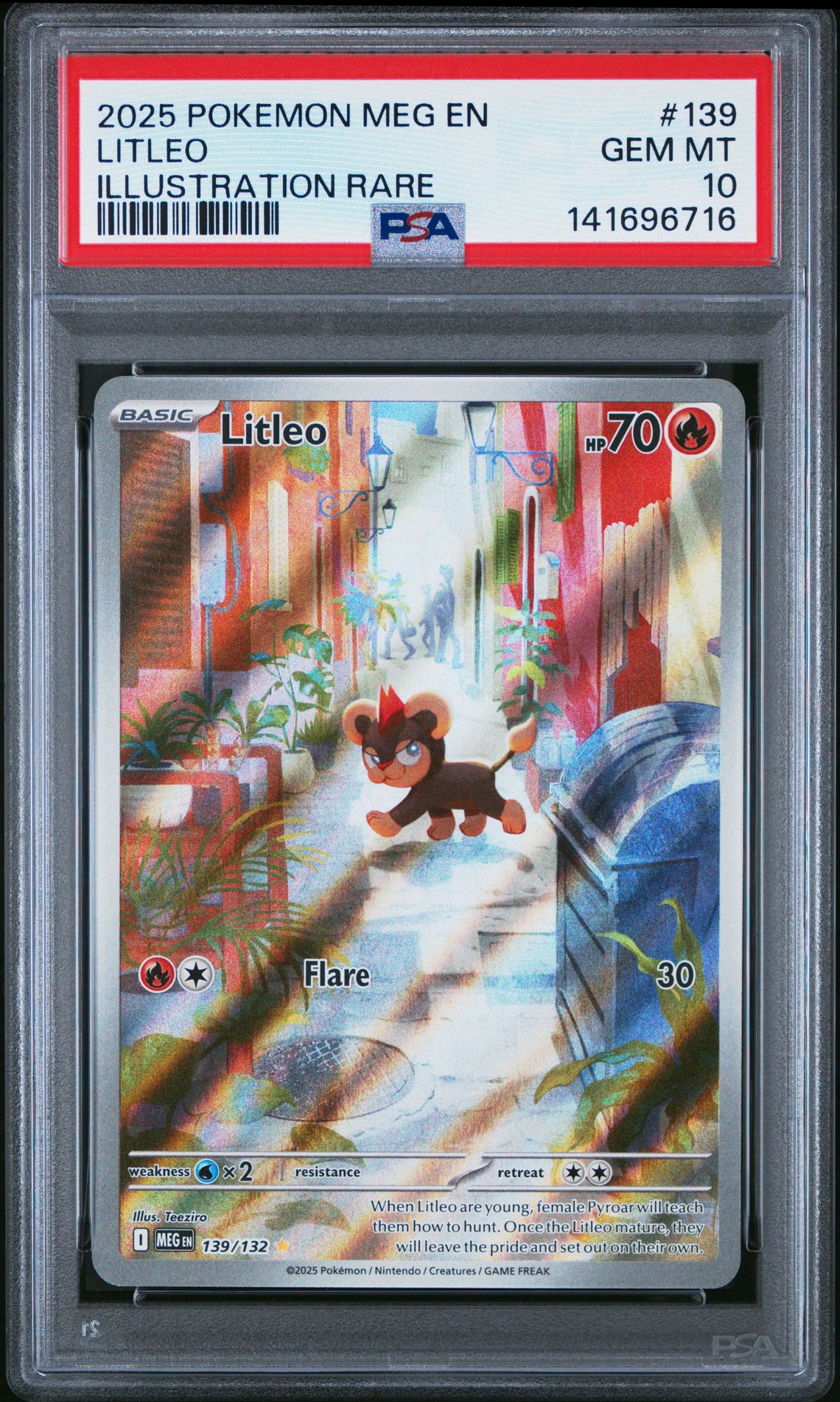 2025 Pokemon POKEMON MEG EN-MEGA EVOLUTION Illustration Rare #139 Litleo front