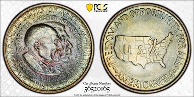 1954 50C Washington-Carver MS66+