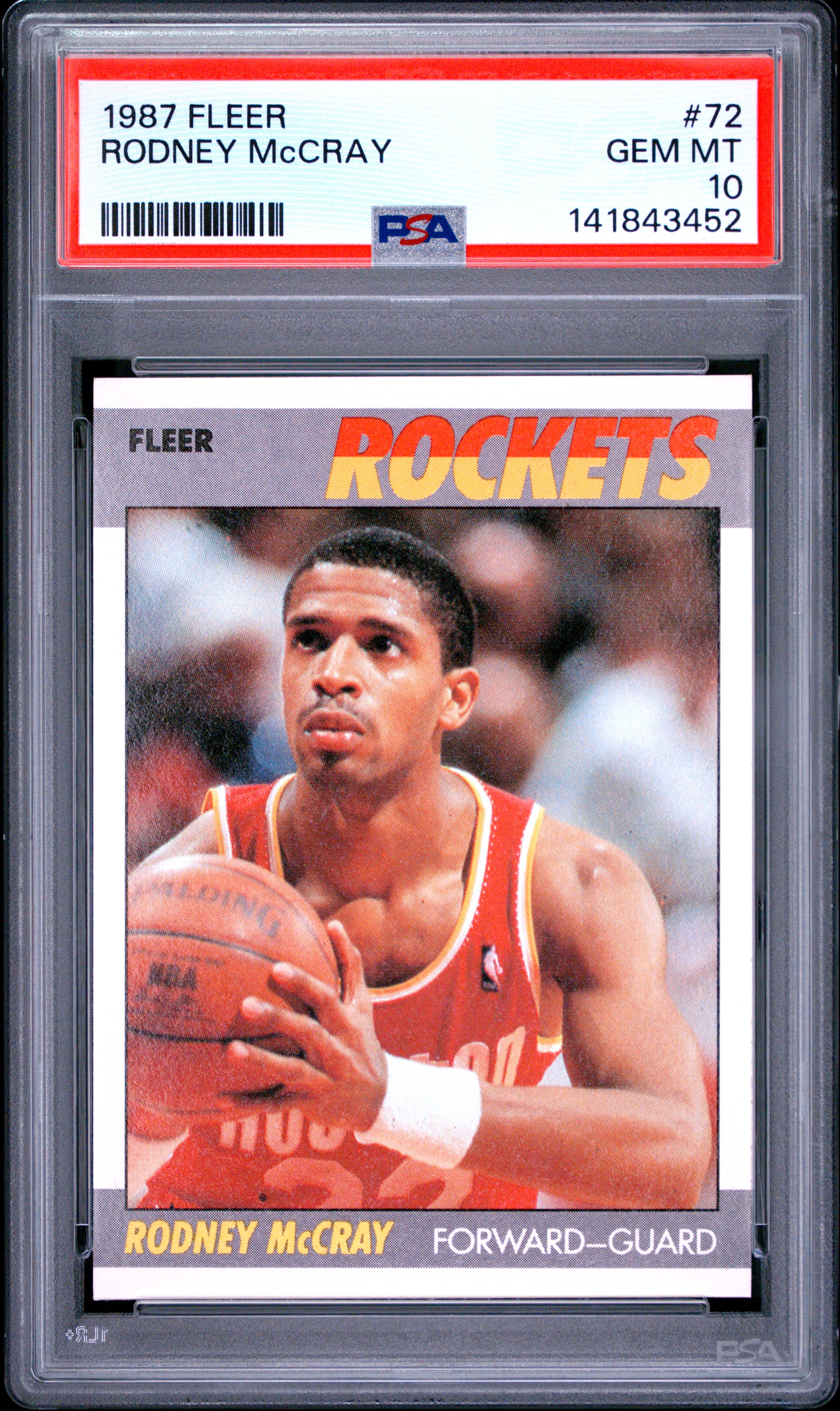 1987 #72 RODNEY McCRAY PSA 10 Fleer