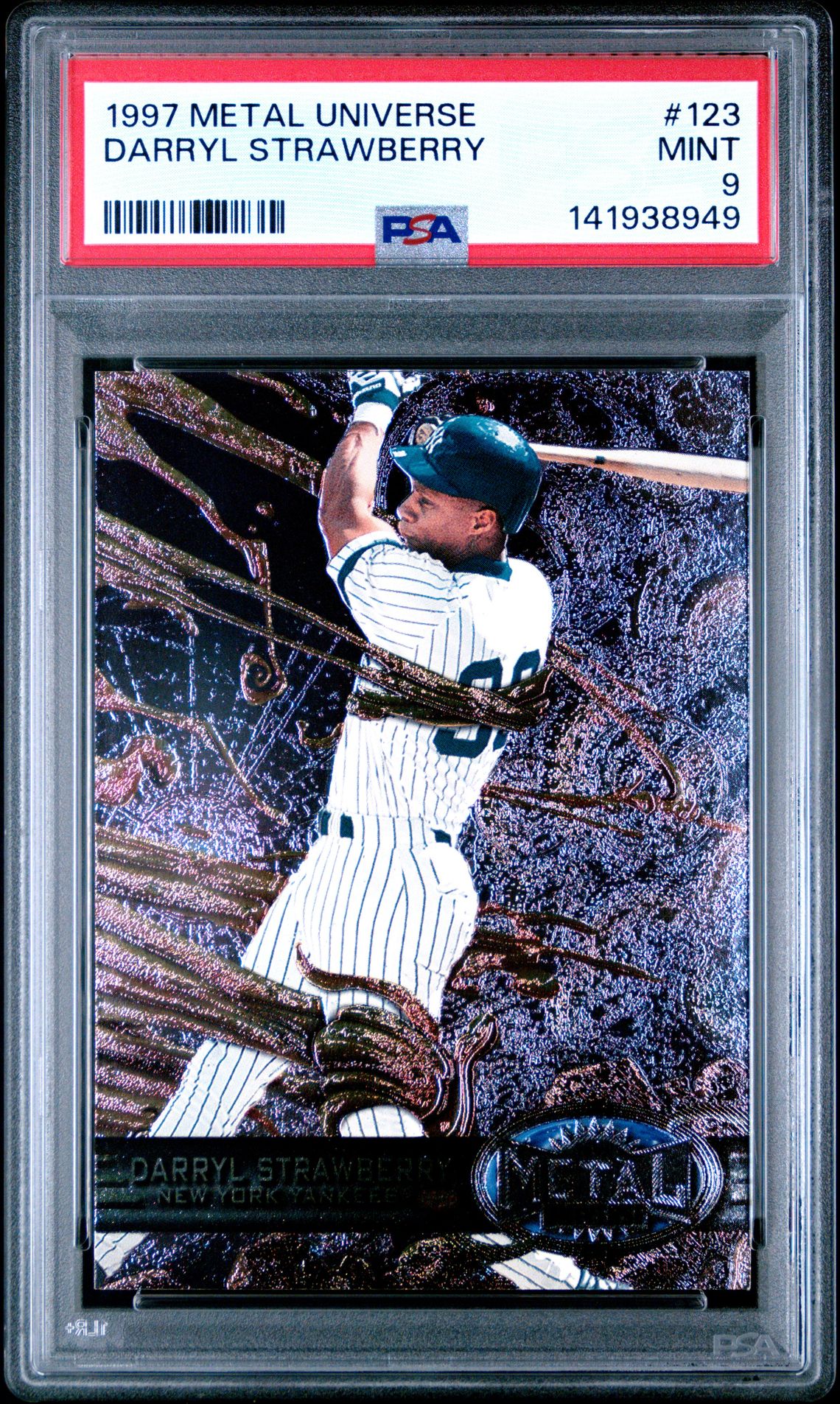 1997 METAL UNIVERSE #123 Darryl Strawberry front
