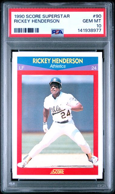 1990 Score #90 Rickey Henderson front
