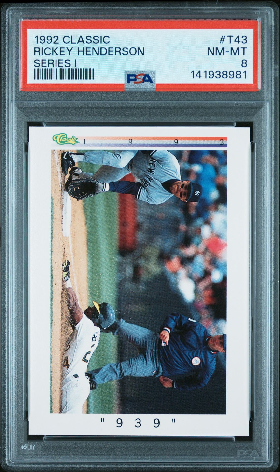 1992 Classic CLASSIC SERIES I #T43 Rickey Henderson front