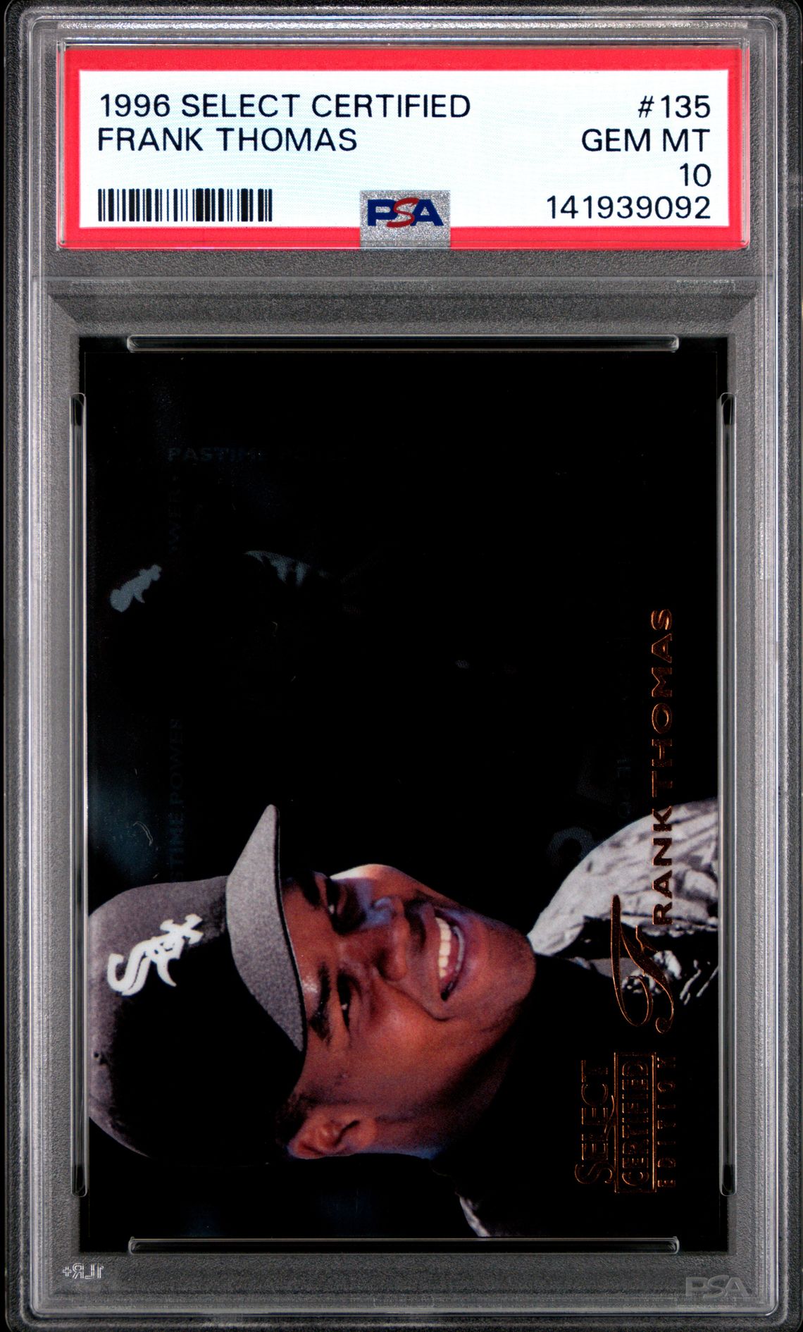 1996 Panini SELECT CERTIFIED #135 Frank Thomas front