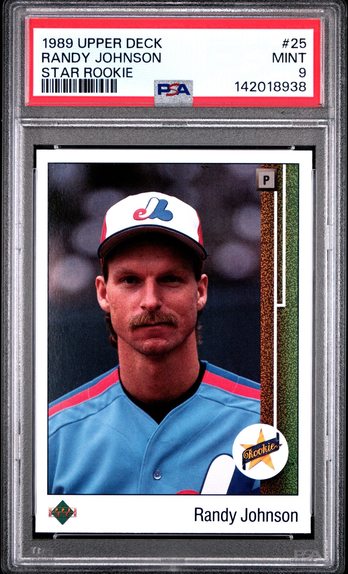 1989 Upper Deck UPPER DECK STAR ROOKIE #25 Randy Johnson front