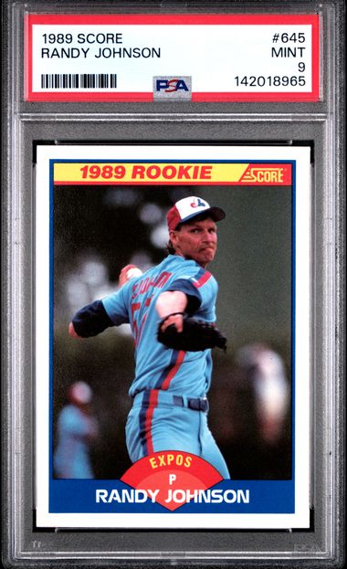 1989 Score #645 Randy Johnson front