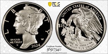 2024-W $25 Palladium First Strike PR70DCAM