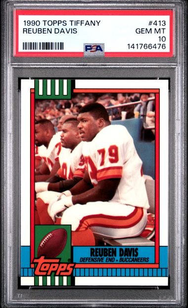 1990 Topps Tiffany #413 Reubendavis front