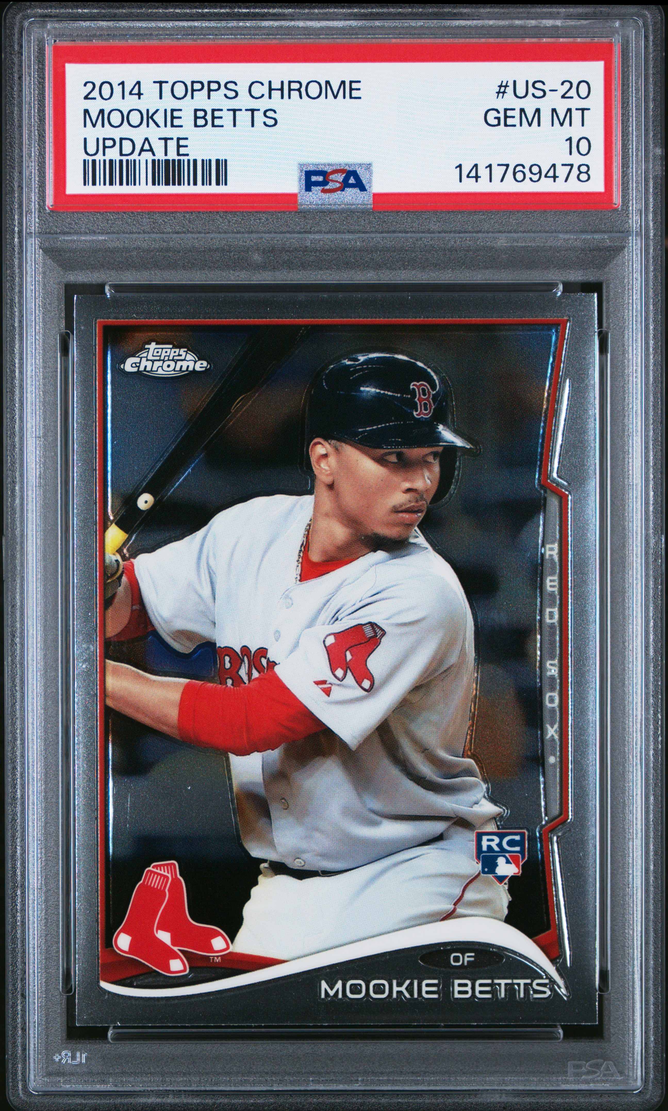 2014 Topps Chrome Update Mookie Betts Base #US-20 PSA 10