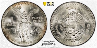 1983-Mo Onza Libertad Ag MS65