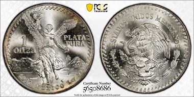 1983-Mo Onza Libertad Ag MS67