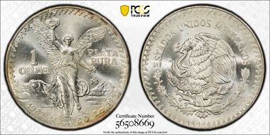 1983-Mo Onza Libertad Ag MS66