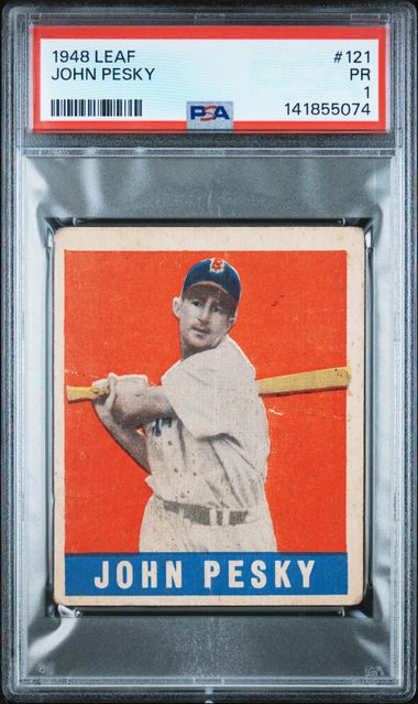 1948 Leaf LEAF Red #121 John Pesky front