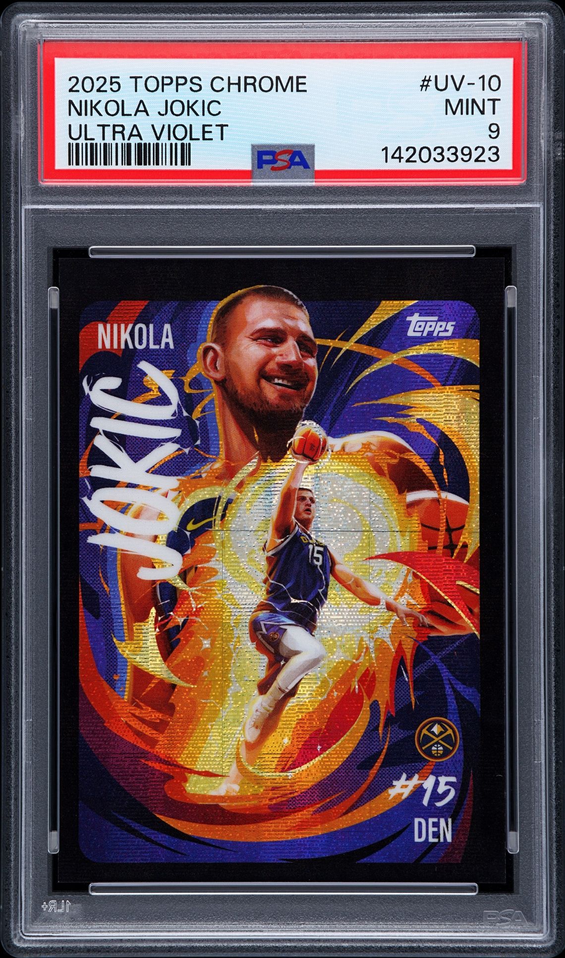 2025 Topps Chrome TOPPS CHROME ULTRA VIOLET #UV-10 Nikola Jokic front