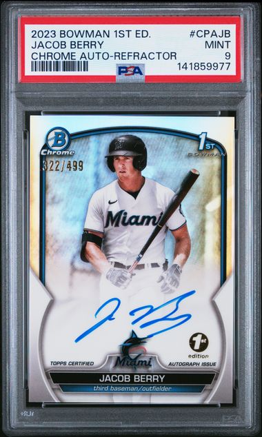 2023 Bowman Bowman 1st Edition Refractor Jacob Berry front