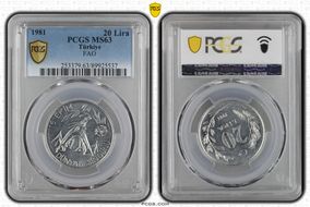 1981 20 Lira FAO MS63