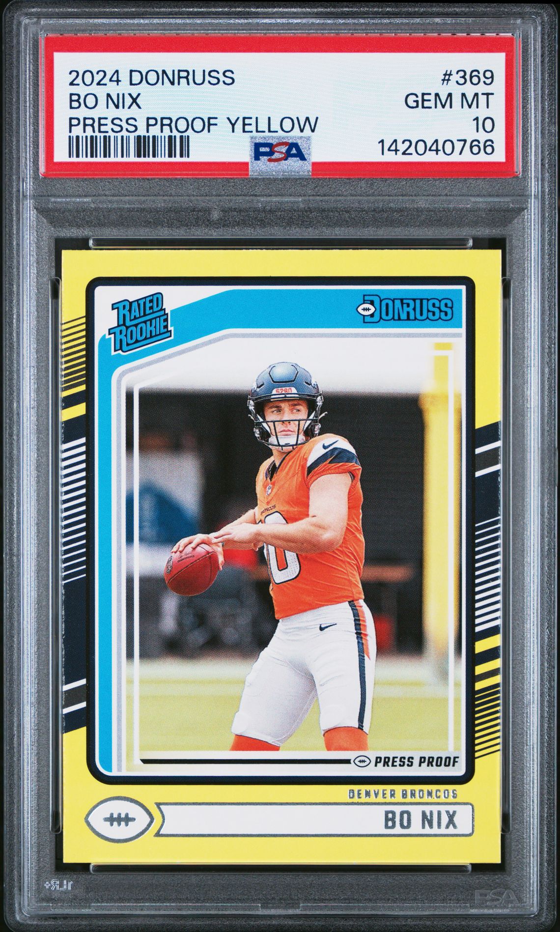 2024 Panini PANINI DONRUSS Yellow #369 Bo Nix front