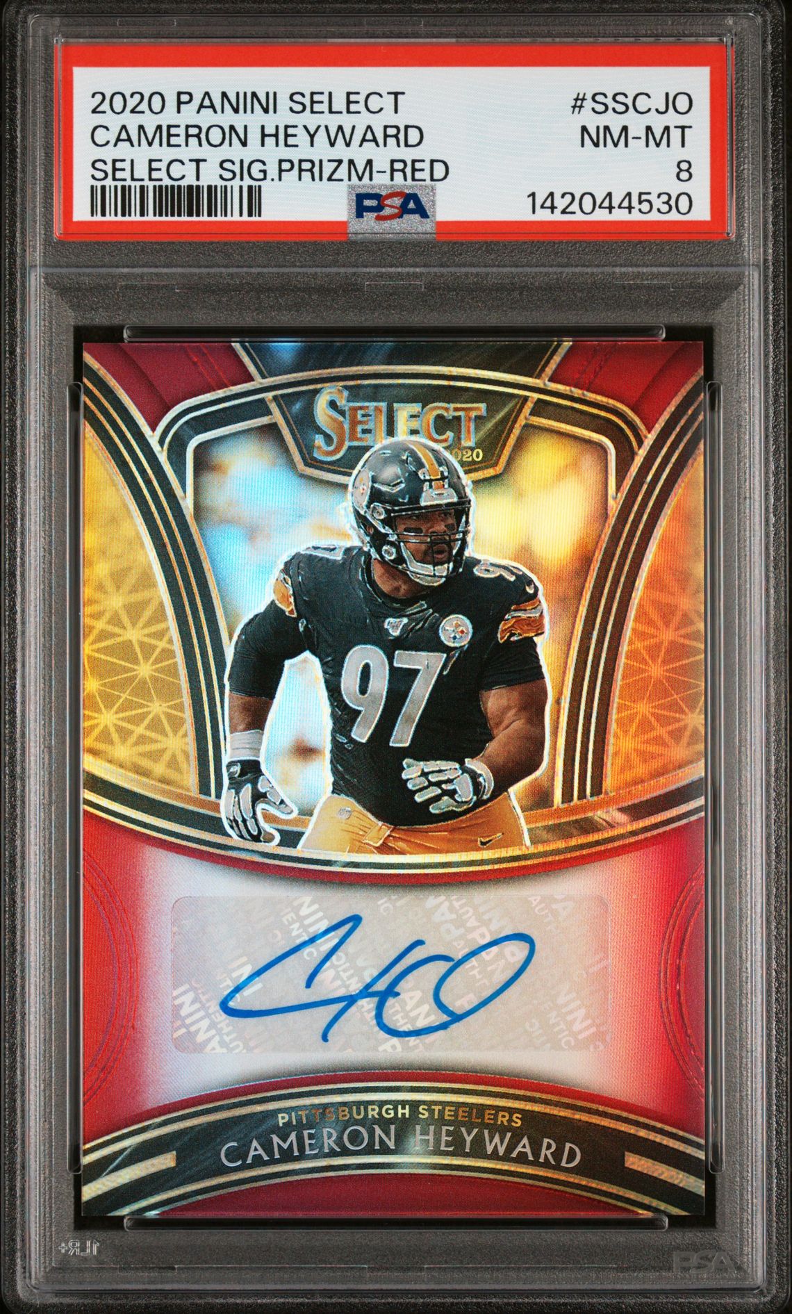 2020 Panini PANINI SELECT SELECT SIGNATURES PRIZM SELECT SIG.PRIZM-RED #SSCJO Cameron Heyward front