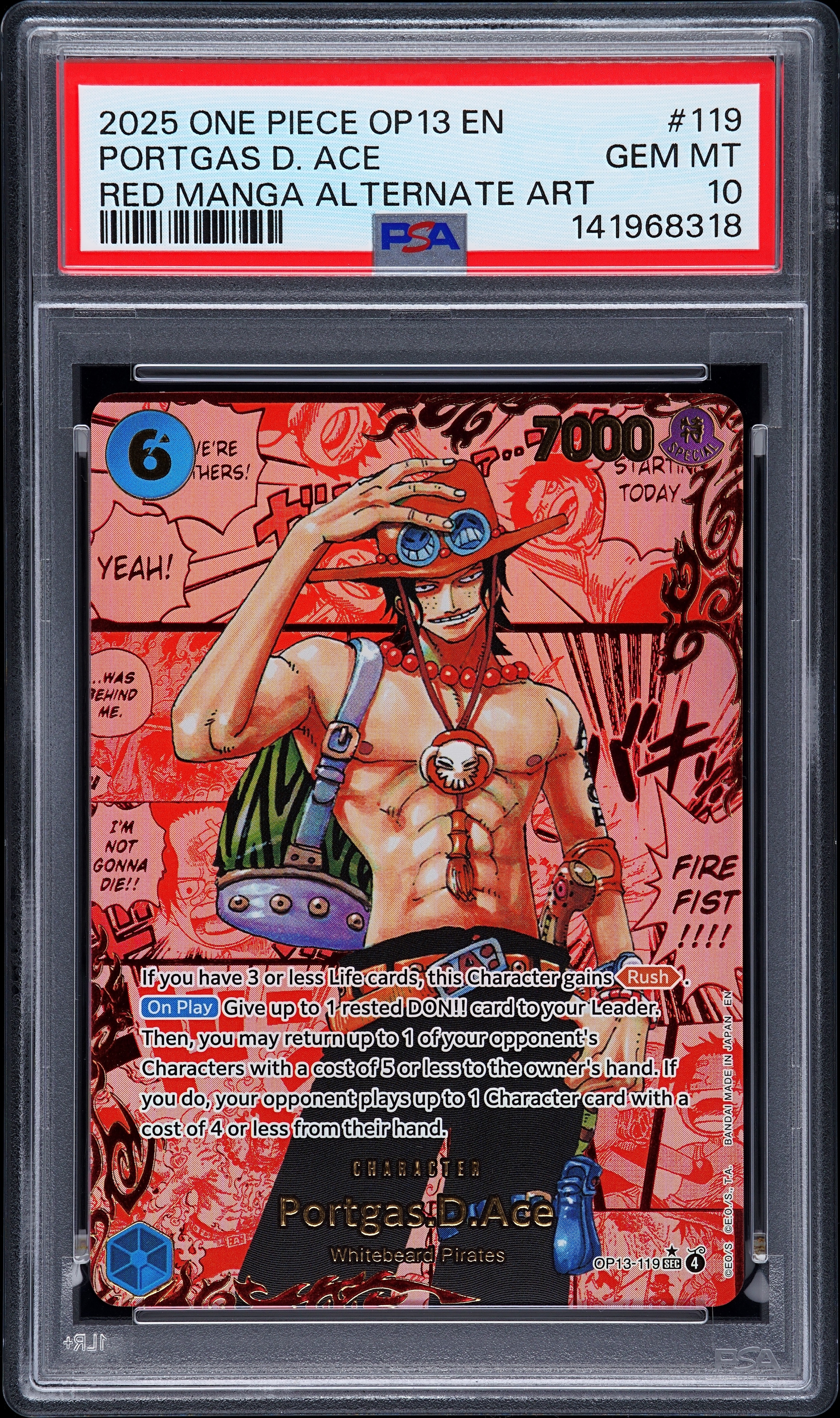 CardsRfun's 2025 One Piece Op13-Carrying On His Will Portgas D