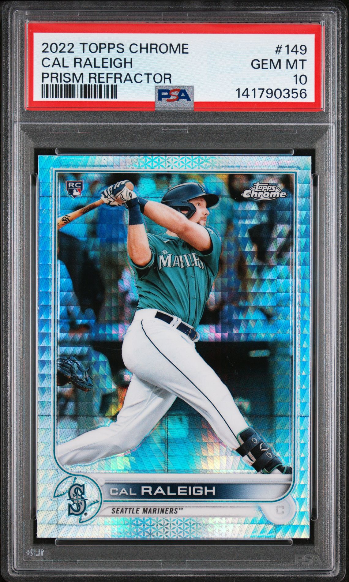 2022 Topps Chrome TOPPS CHROME PRISM REFRACTOR #149 Cal Raleigh front