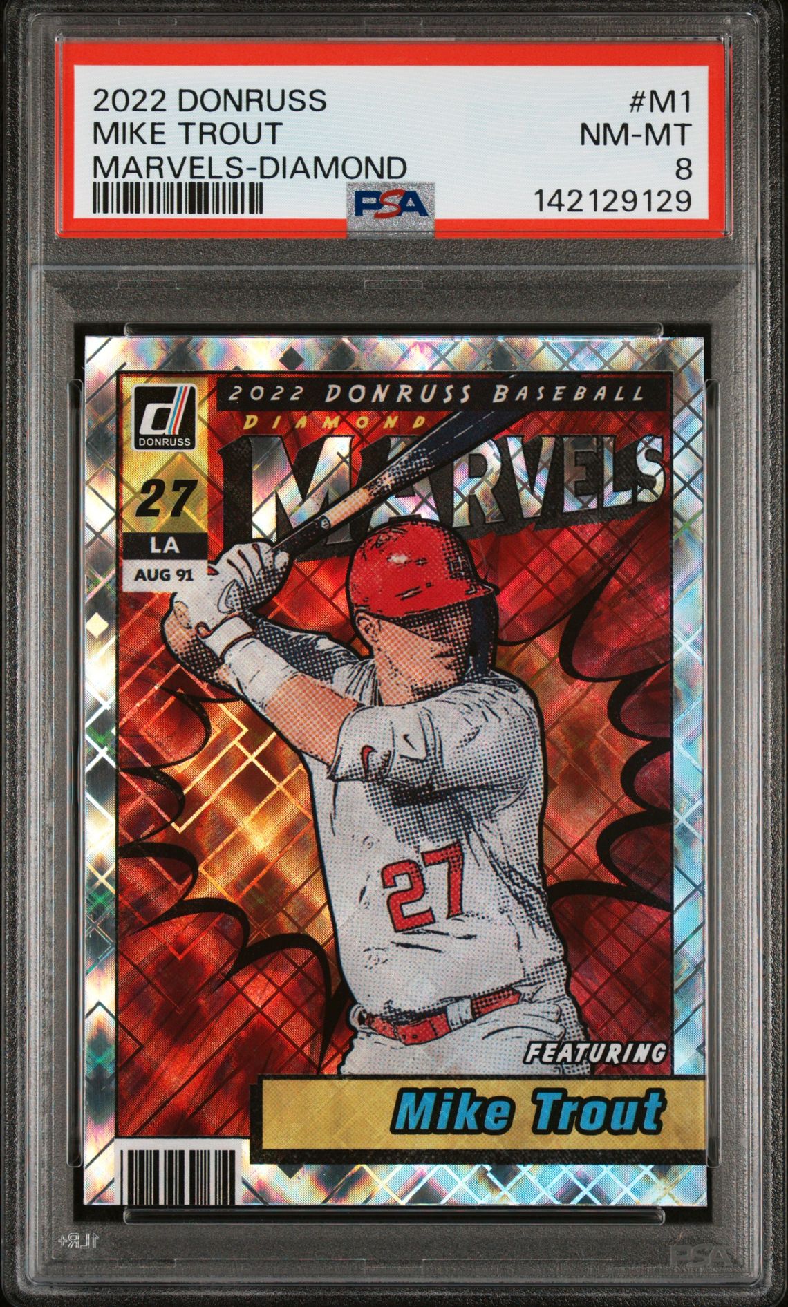 2022 Panini PANINI DONRUSS MARVELS DIAMOND #M1 Mike Trout front