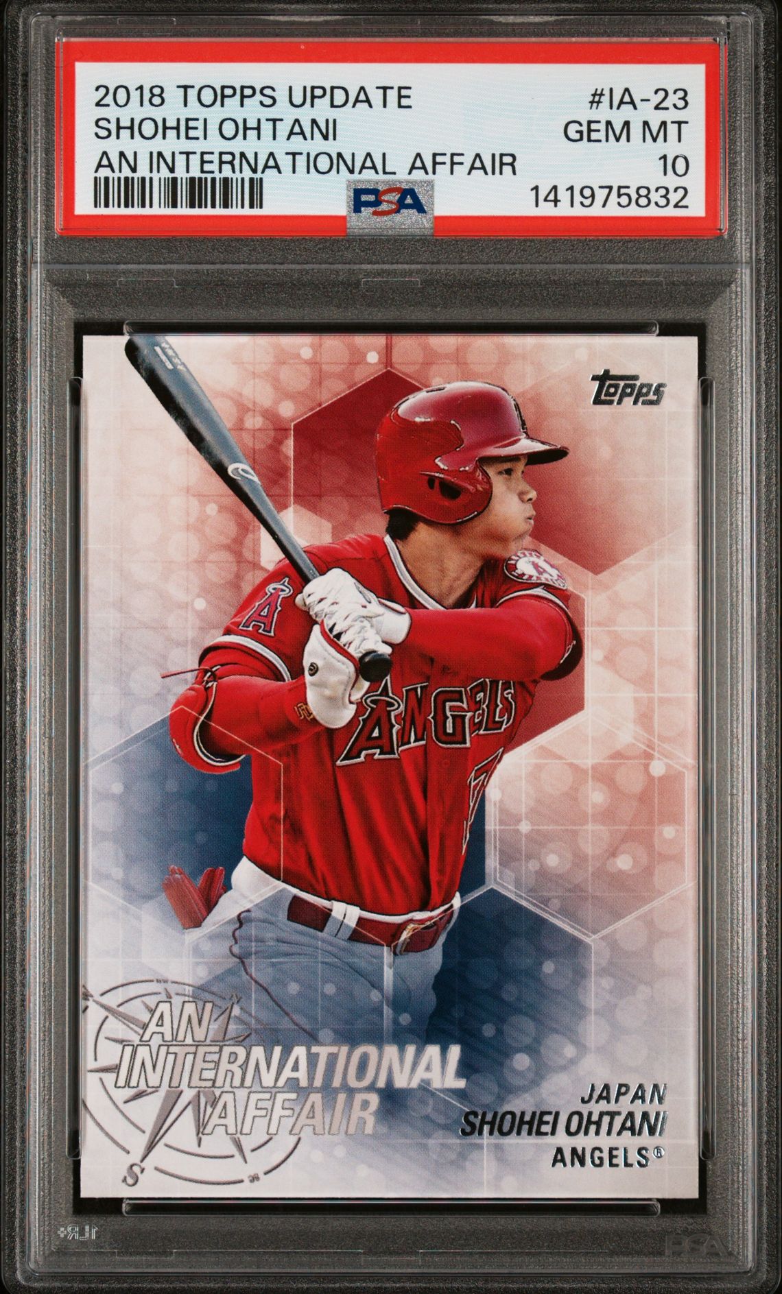 2018 Topps TOPPS UPDATE AN INTERNATIONAL AFFAIR #IA-23 Shohei Ohtani front
