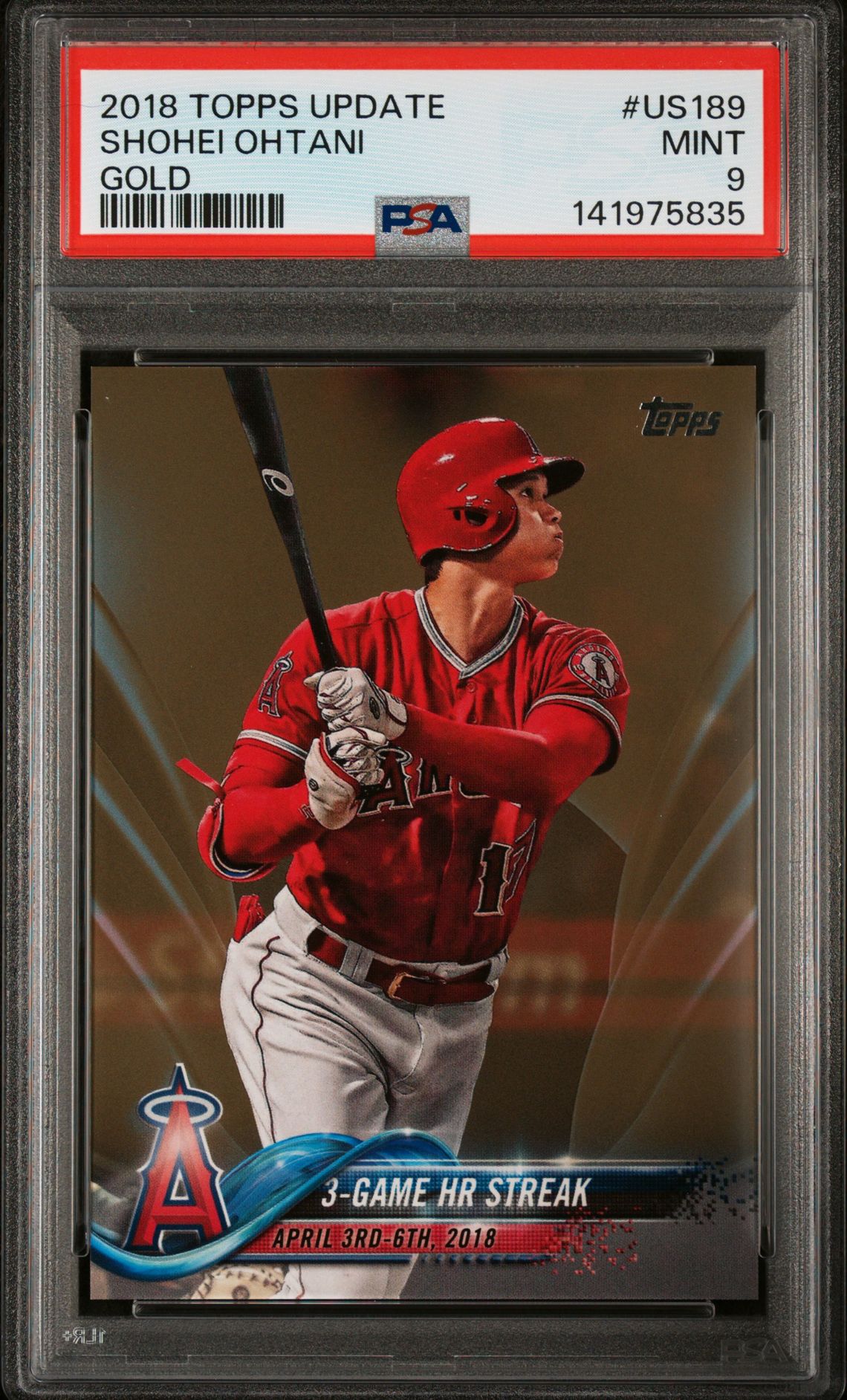 2018 Topps TOPPS UPDATE GOLD #US189 Shohei Ohtani front