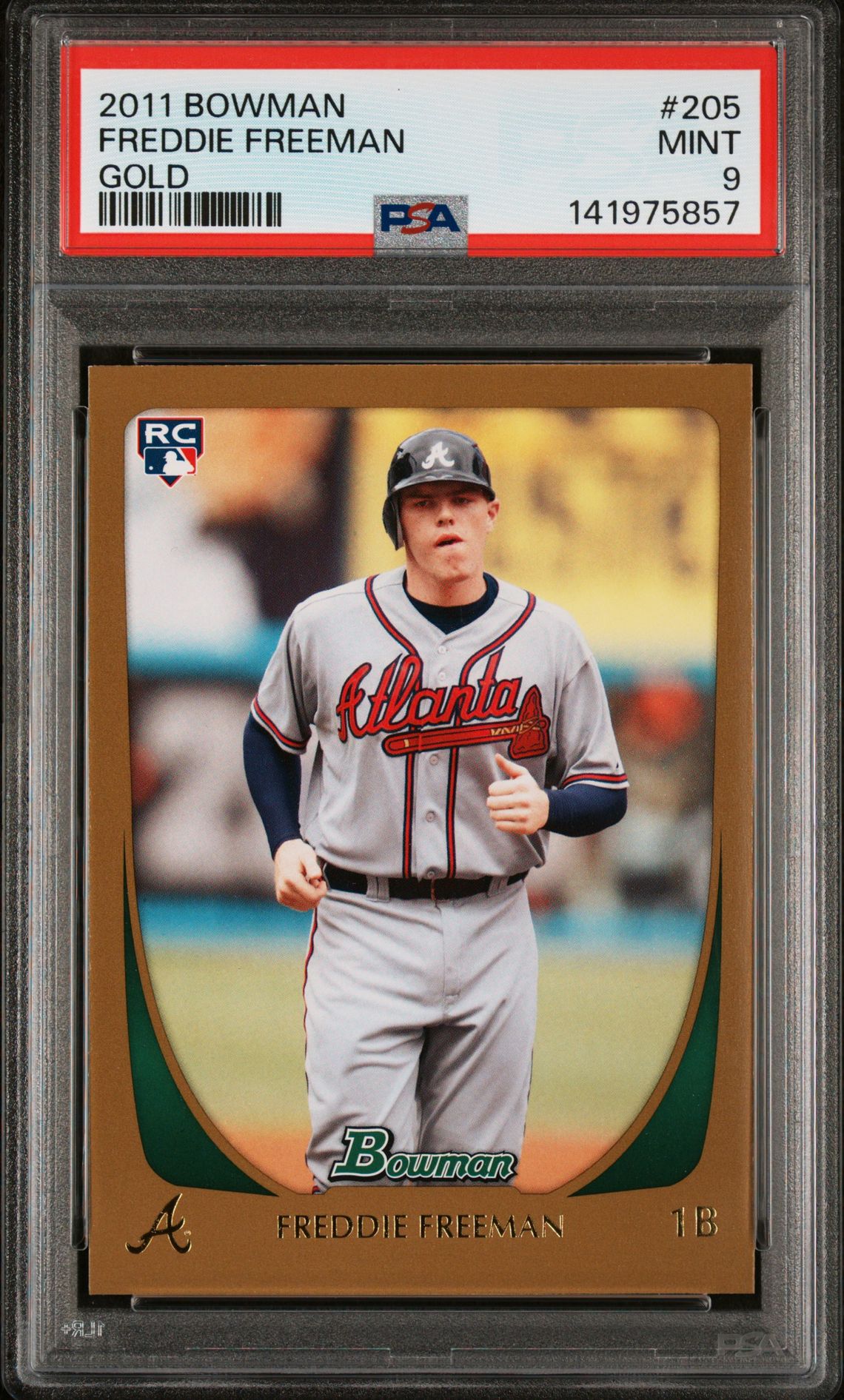 2011 Bowman BOWMAN Gold #205 Freddie Freeman front