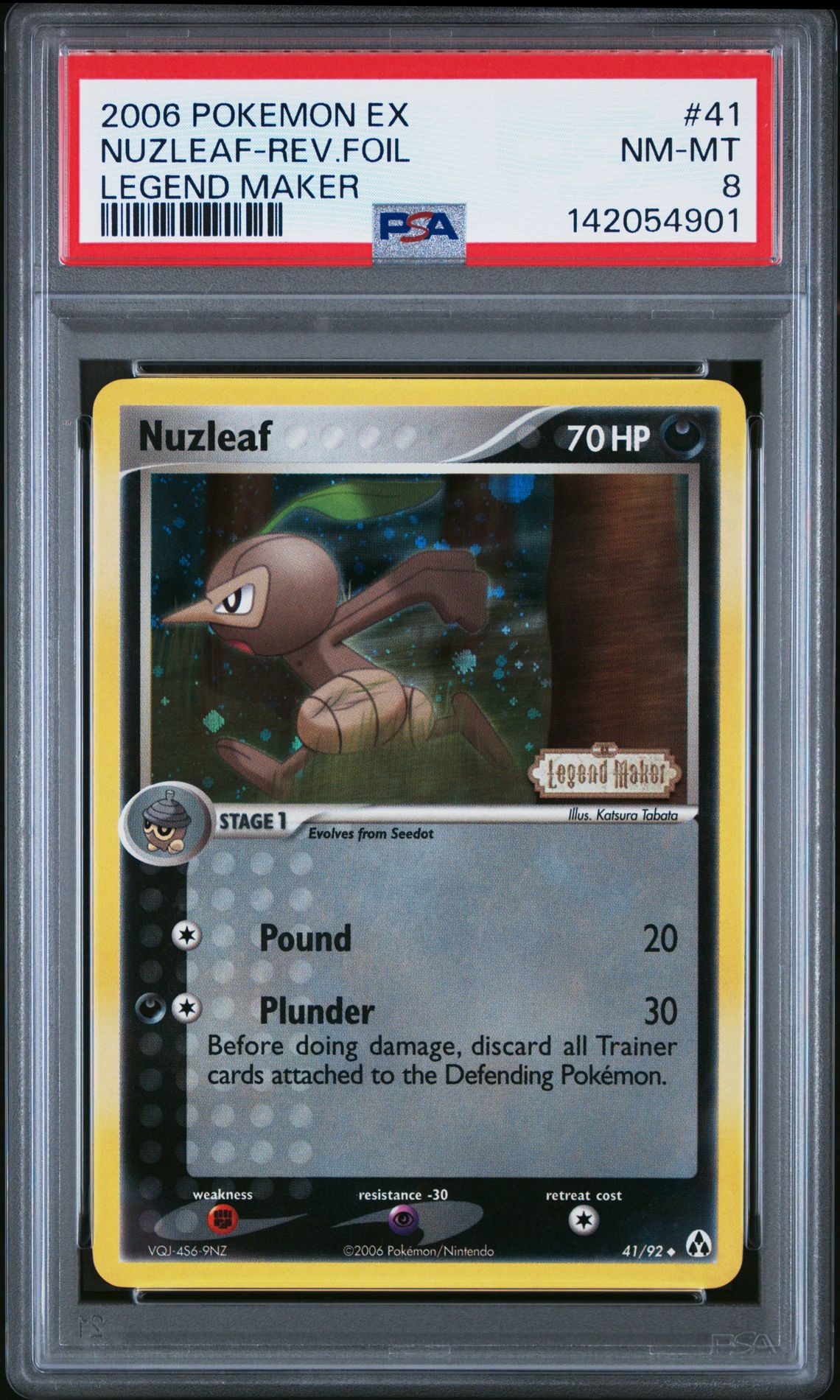 2006 Pokemon POKEMON EX LEGEND MAKER #41 Nuzleaf-Rev.Foil front