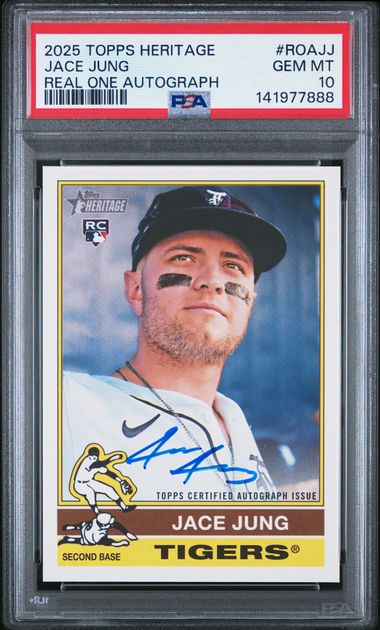 2025 Topps Topps Heritage Blue #ROA-JJ Jace Jung Real front