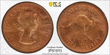 1964 Y. (p) 1/2D MS65RB