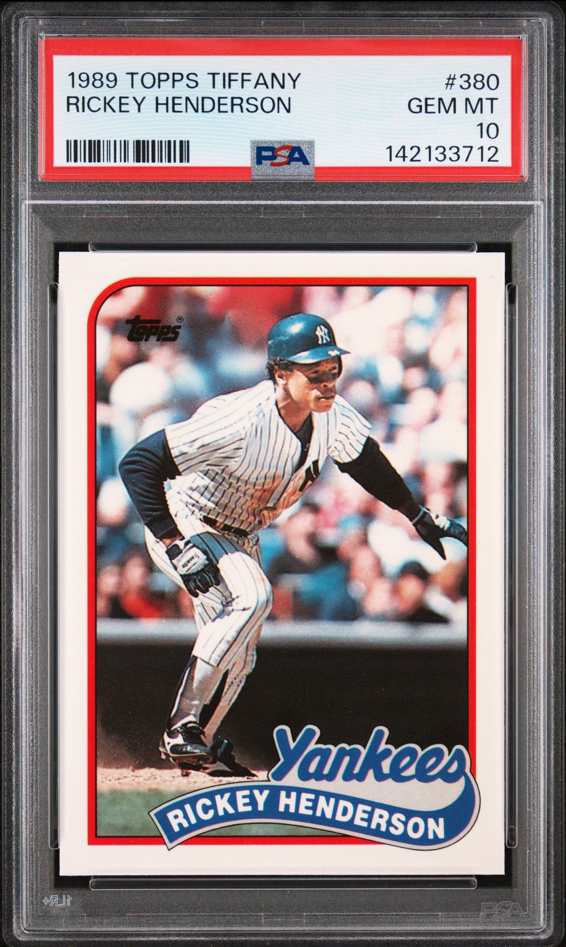 1989 Topps TOPPS TIFFANY #380 Rickey Henderson front