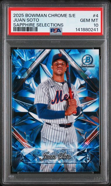 2025 Bowman BOWMAN CHROME SAPPHIRE EDITION SAPPHIRE SELECTIONS #4 Juan Soto front